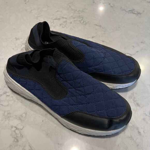 Vince Camuto Men’s Quilted Slip On Casual Athletic Sneakers Size 10.5 Blue Black - Picture 3 of 8